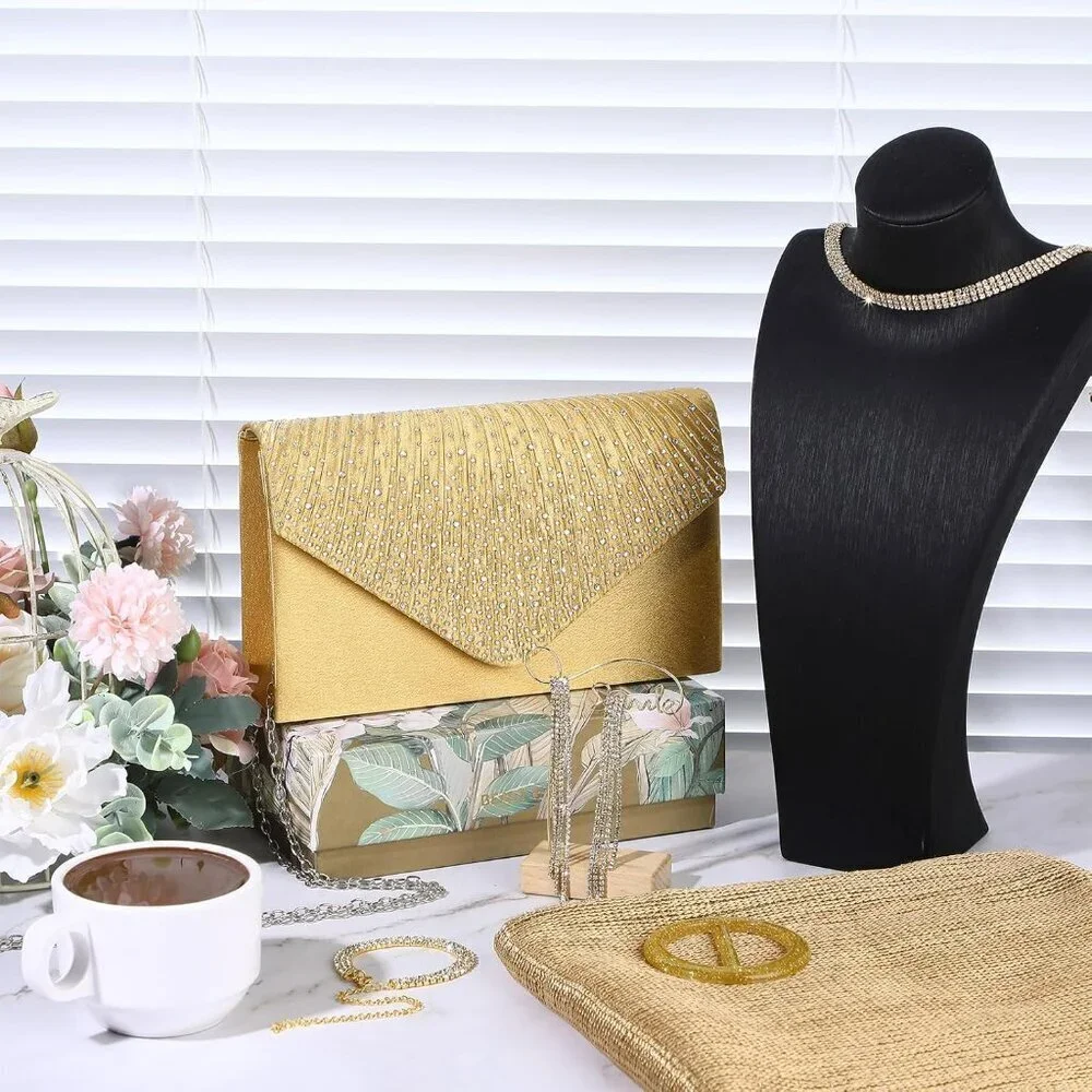 Dressy Jewelry Set with Shawls Clutch for Formal Evening Events Women